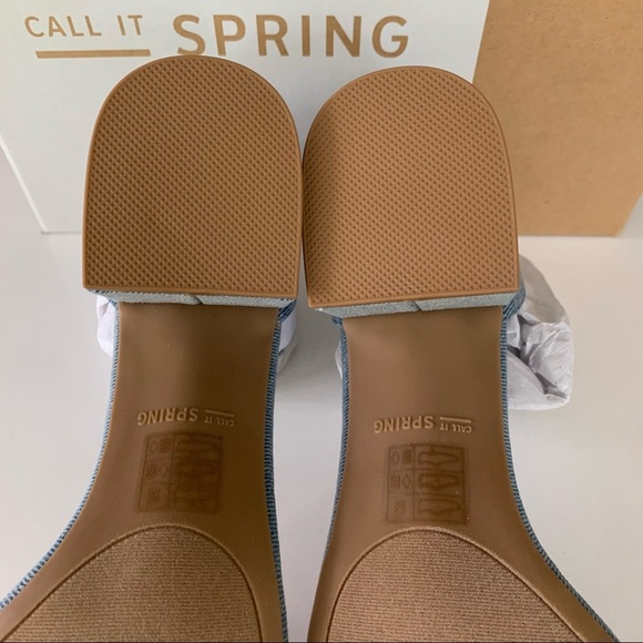 Call It Spring Women’s Stangarone Denim Black Heel Ankle Strap Sandals US 10 M - Picture 6 of 7